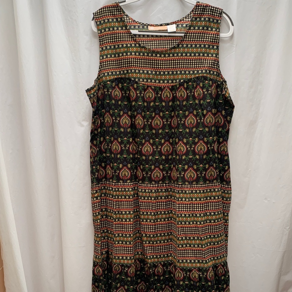 LA Cera Sleeveless Dress size large, 100% Cotton. EUC, like new! Tub 2